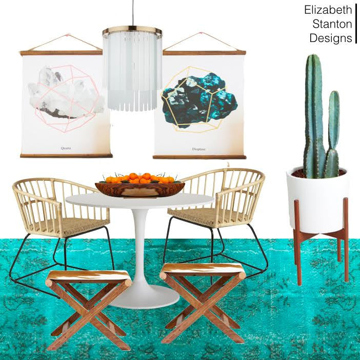ES7: Teal Boho Dining Room