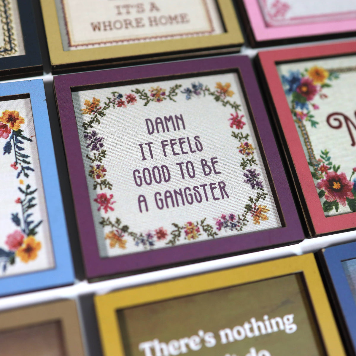 damn it feels good to be a gangster - funny wooden magnet