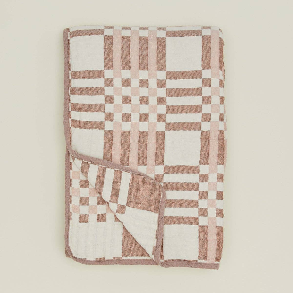 plaid {blush/terracotta} blanket