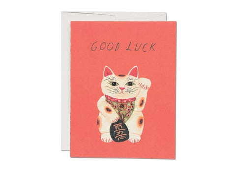 good luck kitty card