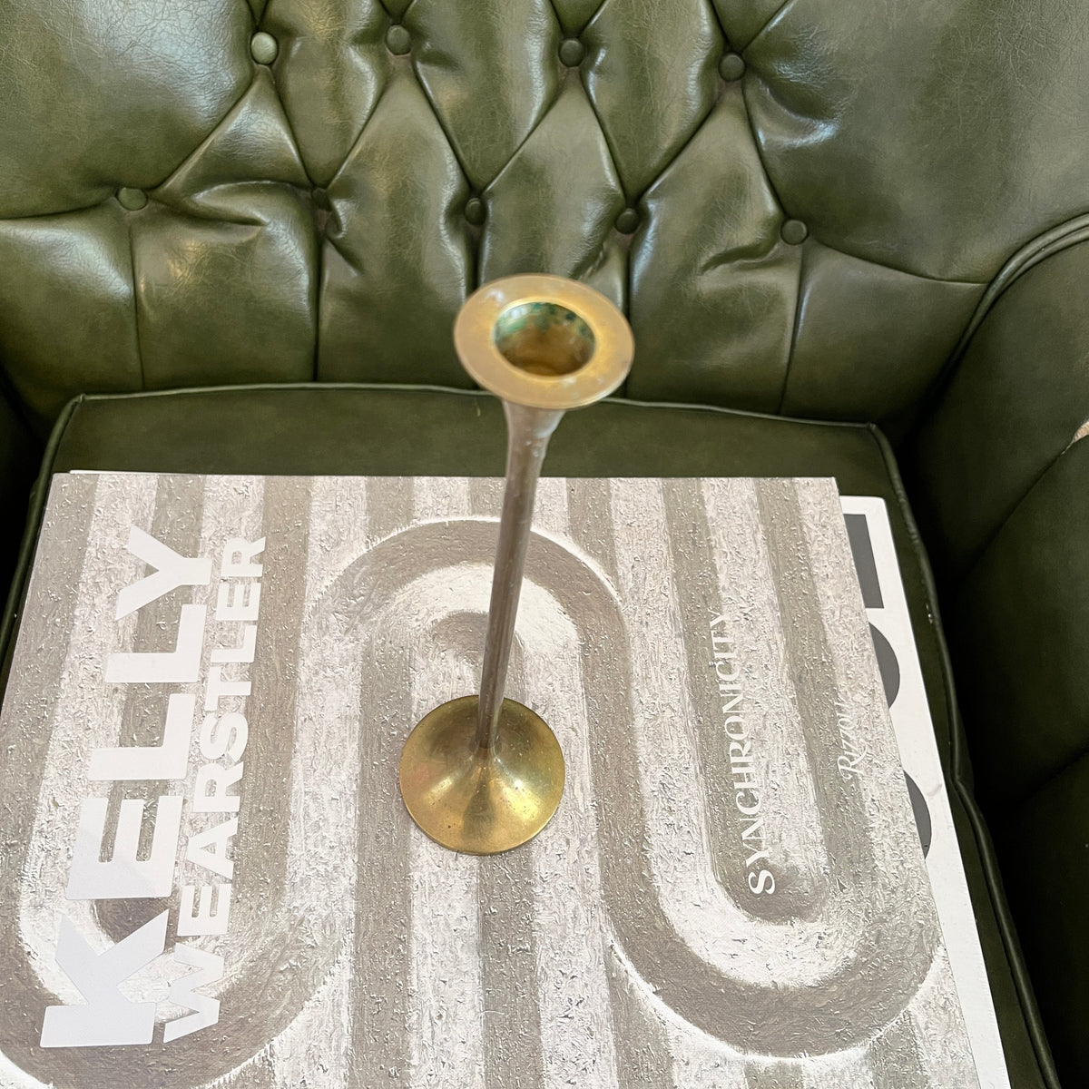 vintage brass candle holder