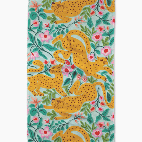 cheetah haven tea towel