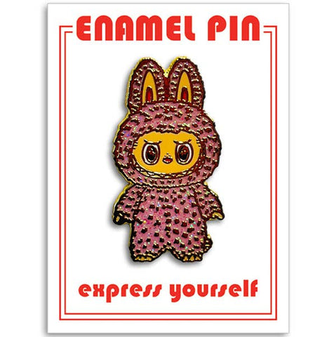 labubu pink lychee berry pin