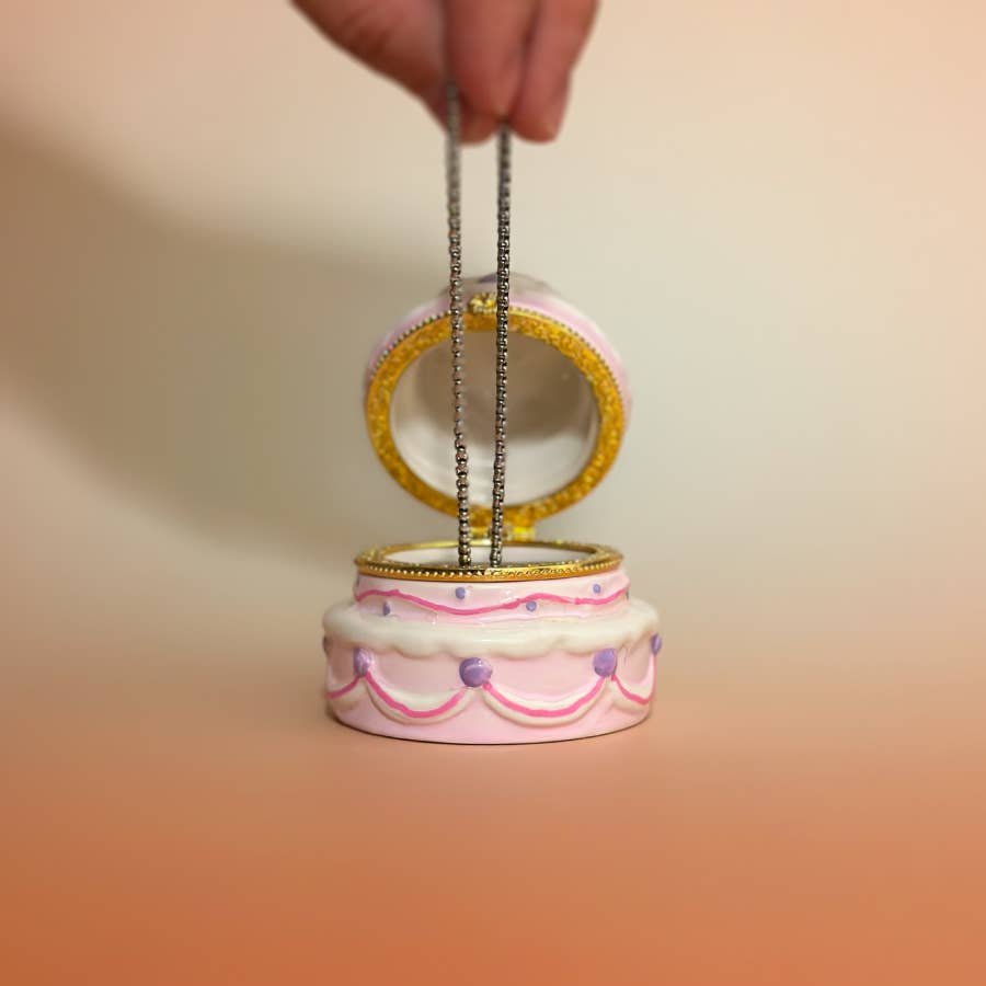 strawberry birthday cake trinket box