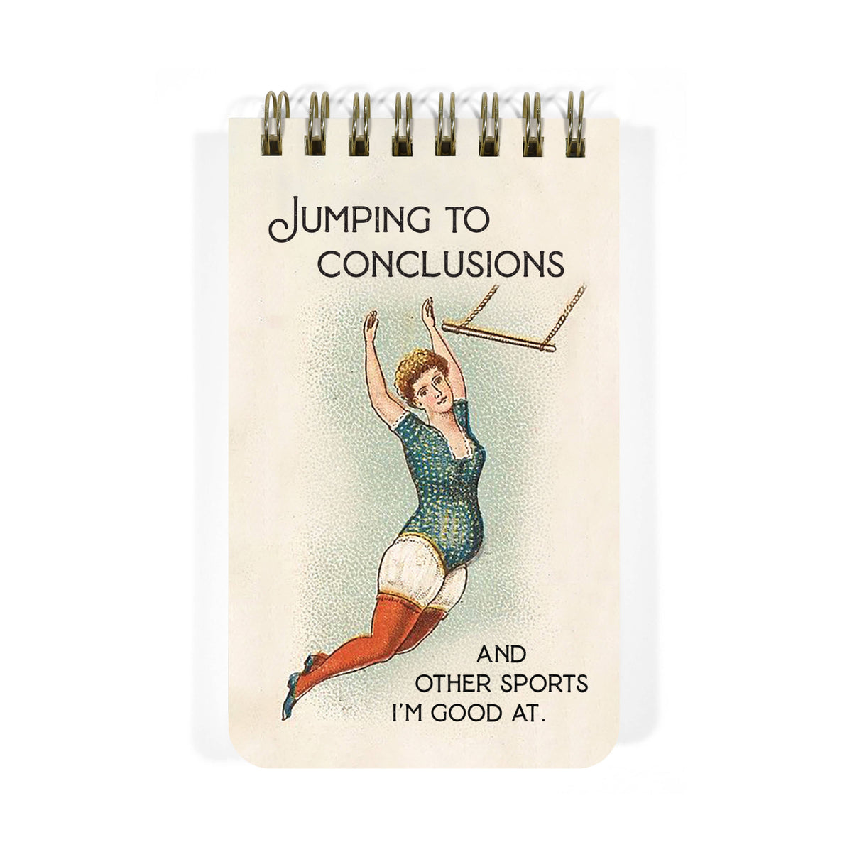 jumping to conclusions - funny 3x5 spiral memo notepad