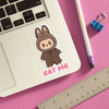 labubu eat me sticker