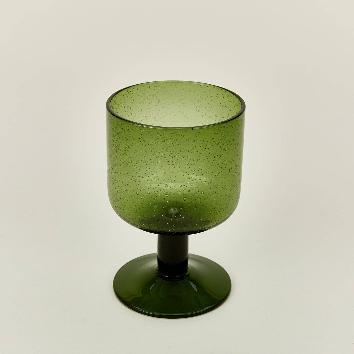 seeded stemmed glassware {green} set of 4