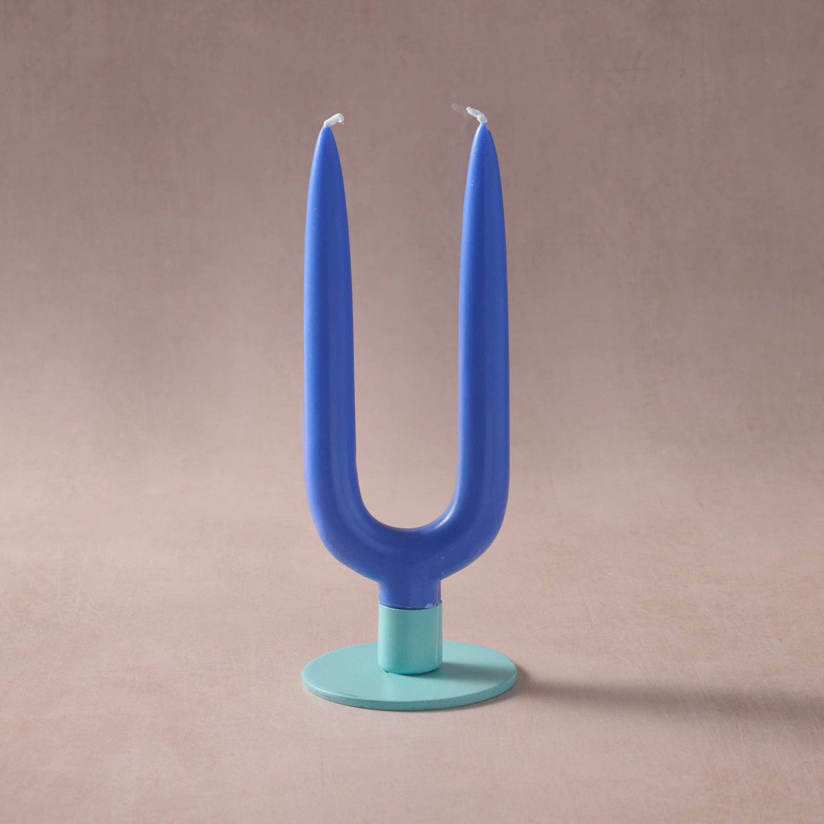 cobalt pindho palm wax twin candle