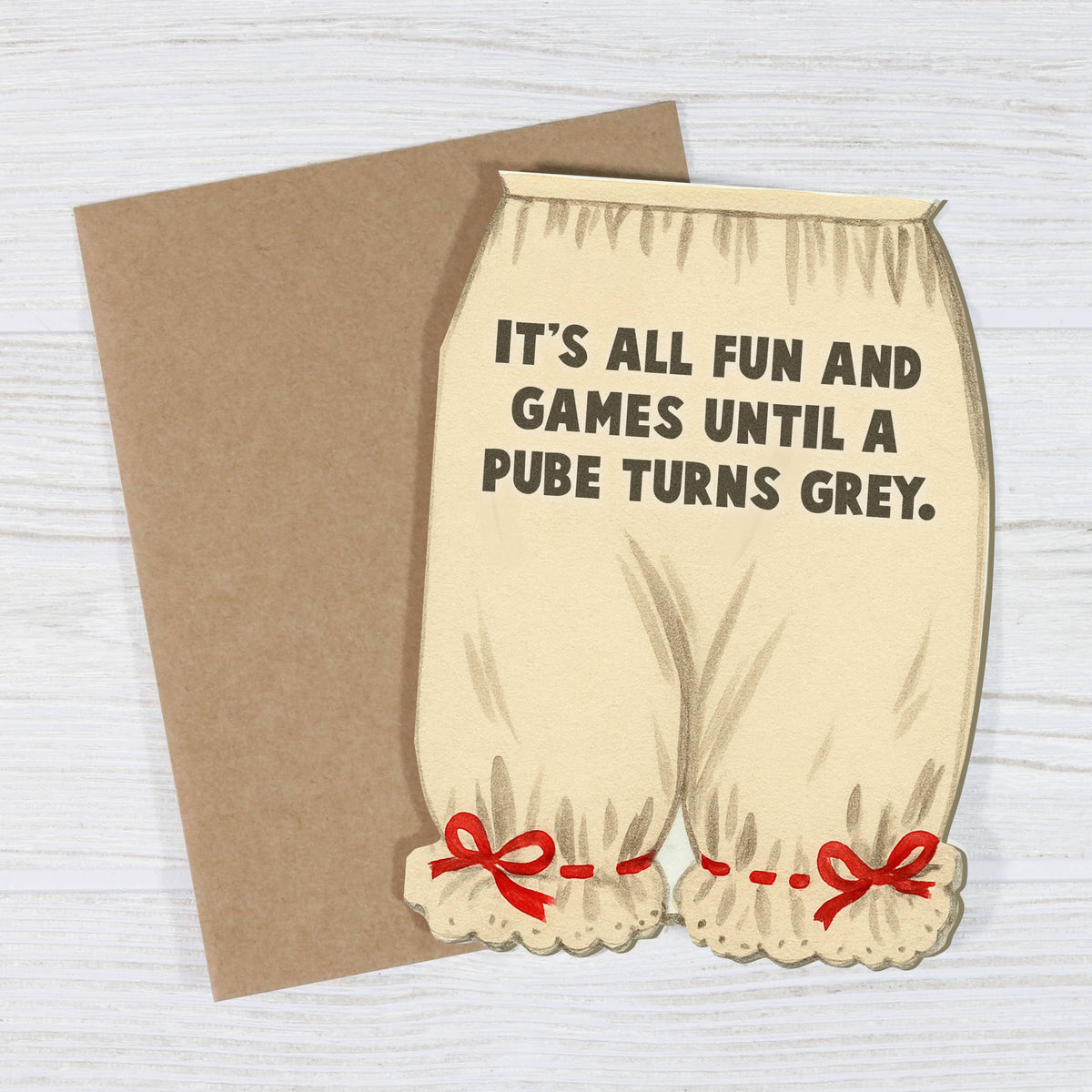 it’s all fun and games until a pube turns grey card