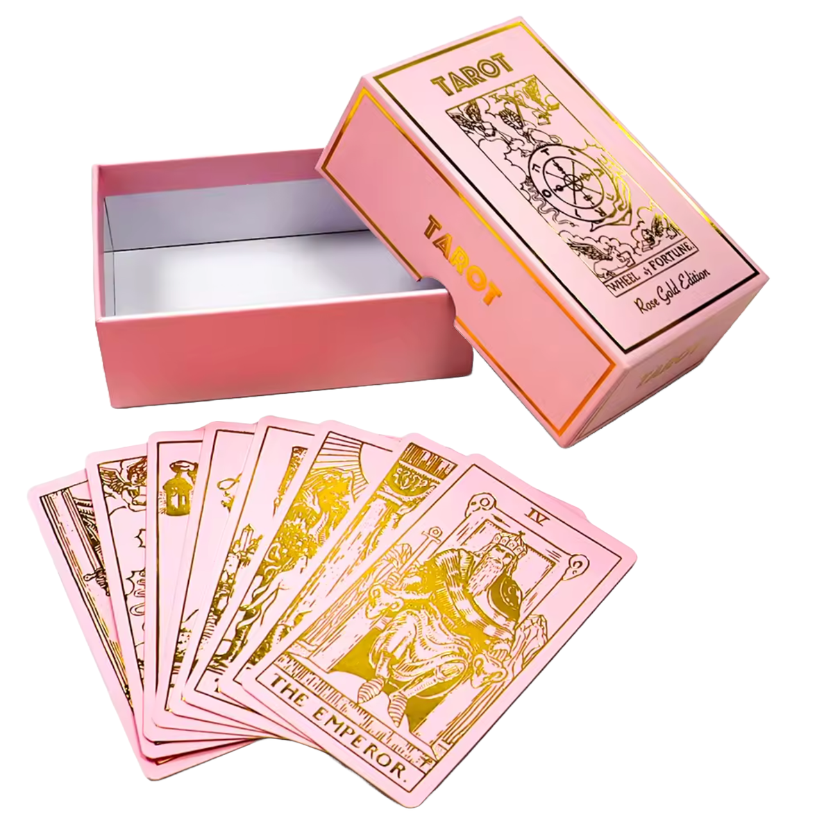 rose/gold foil classic tarot deck & guidebook