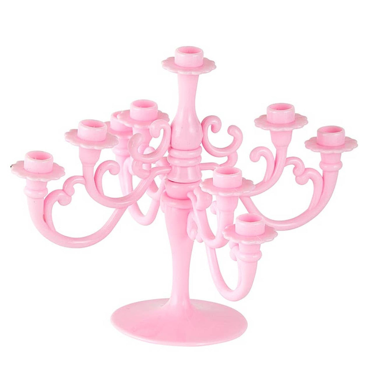 pink cake candelabra & candles
