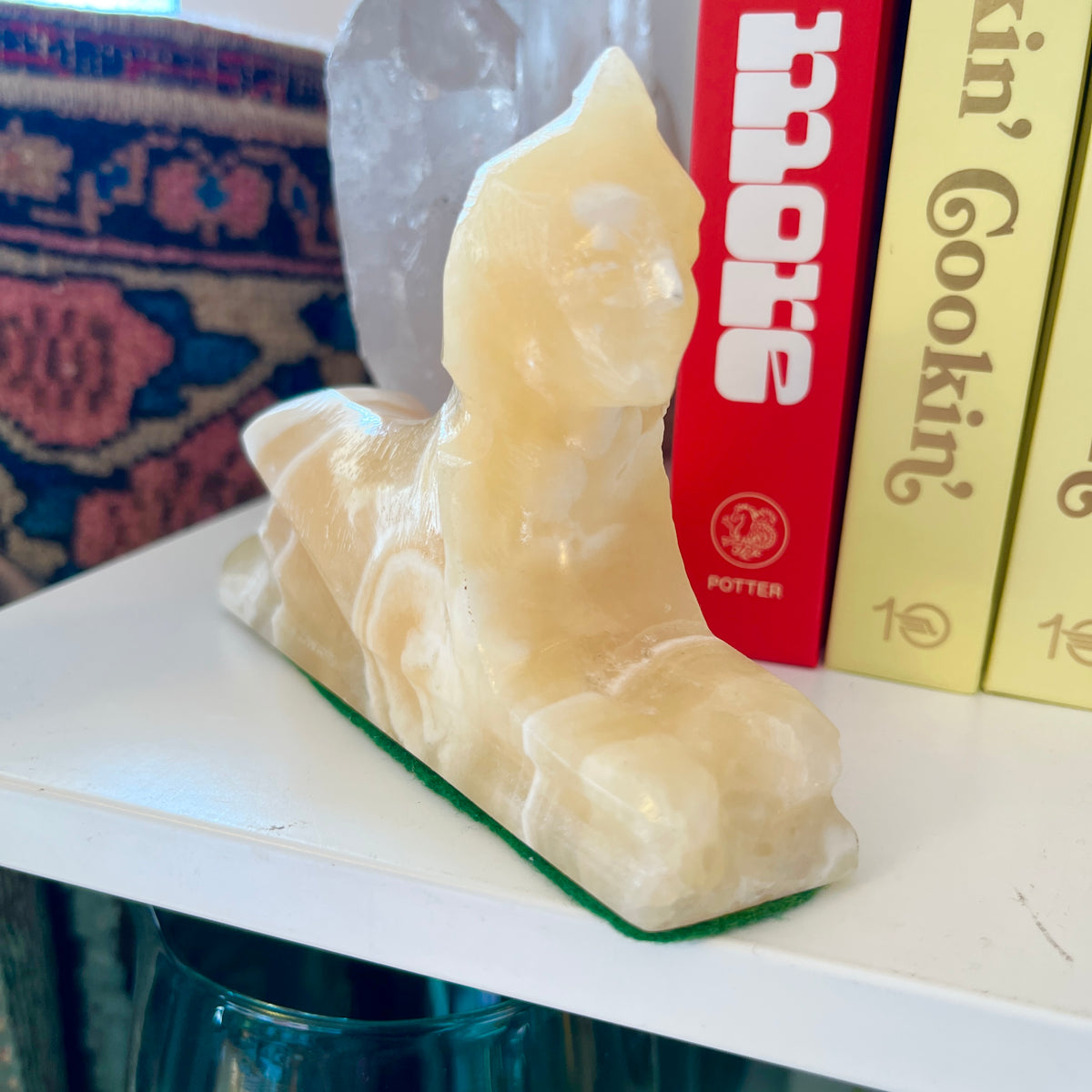 alabaster sphinx statue