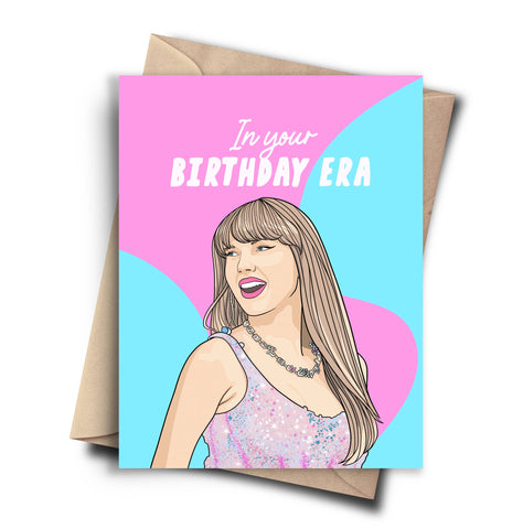 in your birthday era card
