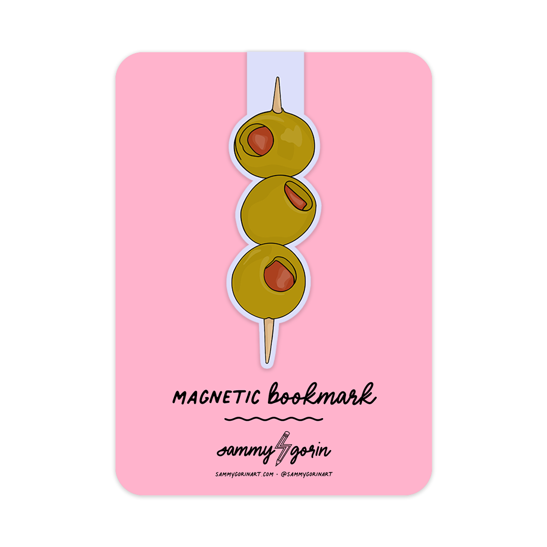 magnetic olives {dirty martini} bookmark