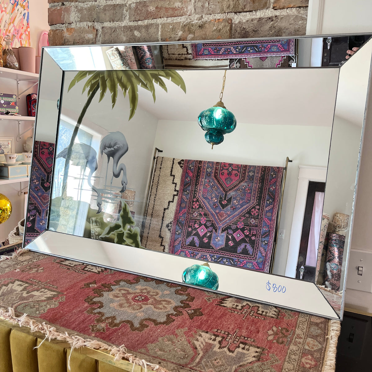 1950’s turner print mirror {pick up only}
