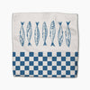 blue sardines dishcloth set