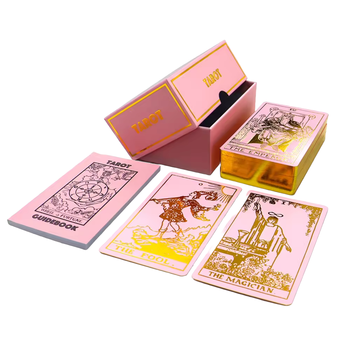 rose/gold foil classic tarot deck & guidebook