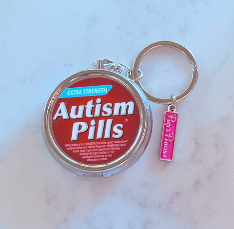 autism pills pill case {keychain}