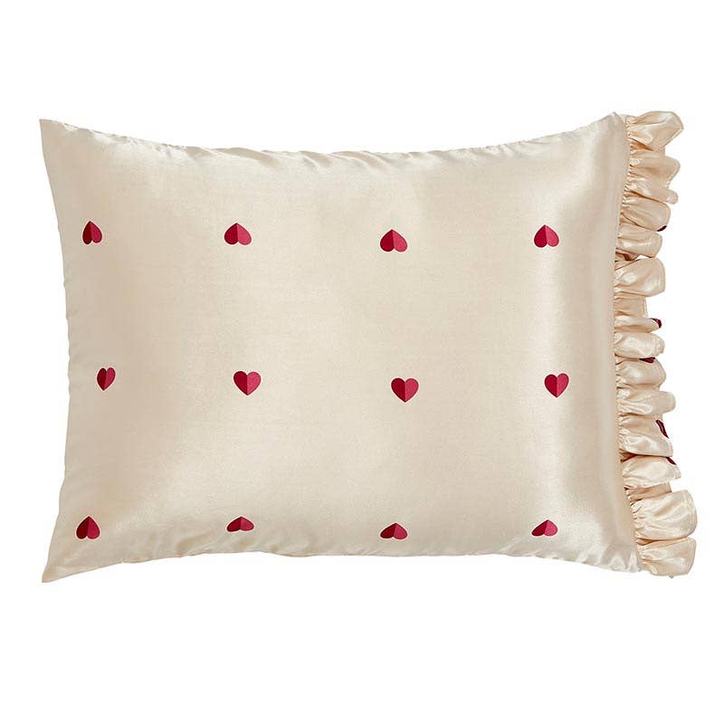 ruffled satin pillowcase