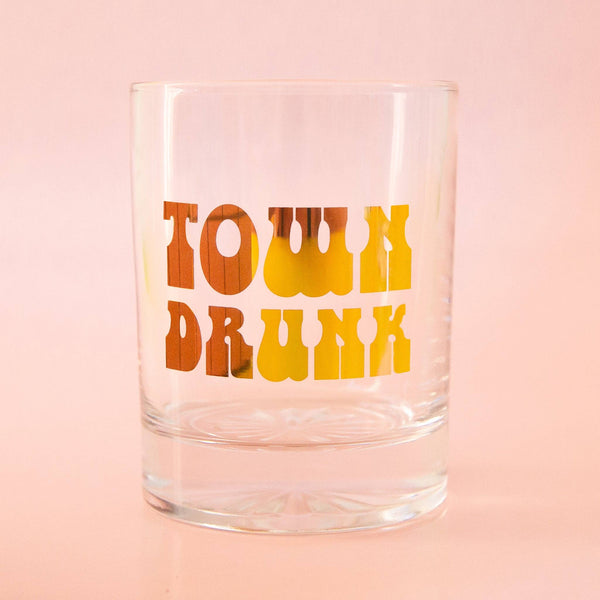 town drunk {tumbler} glass