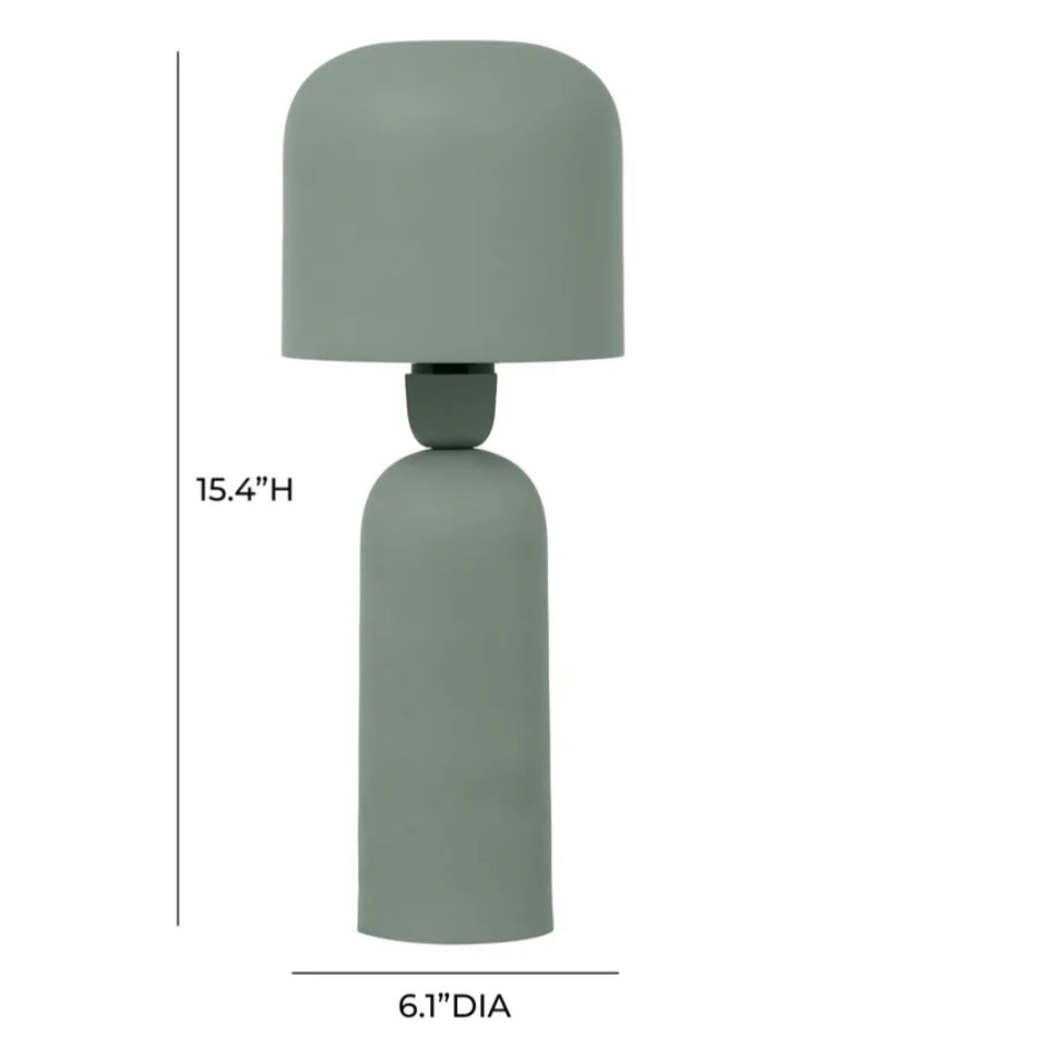 green mushroom table lamp