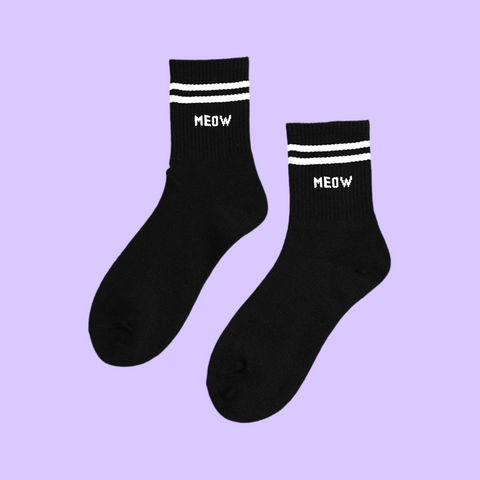 meow ankle socks