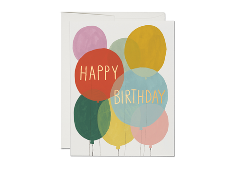 happy birthday balloons card