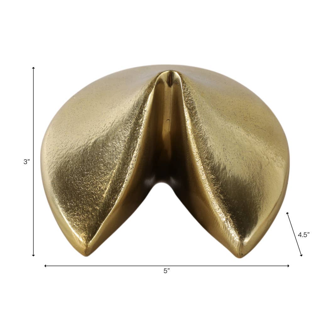 metal fortune cookie decorative figurine