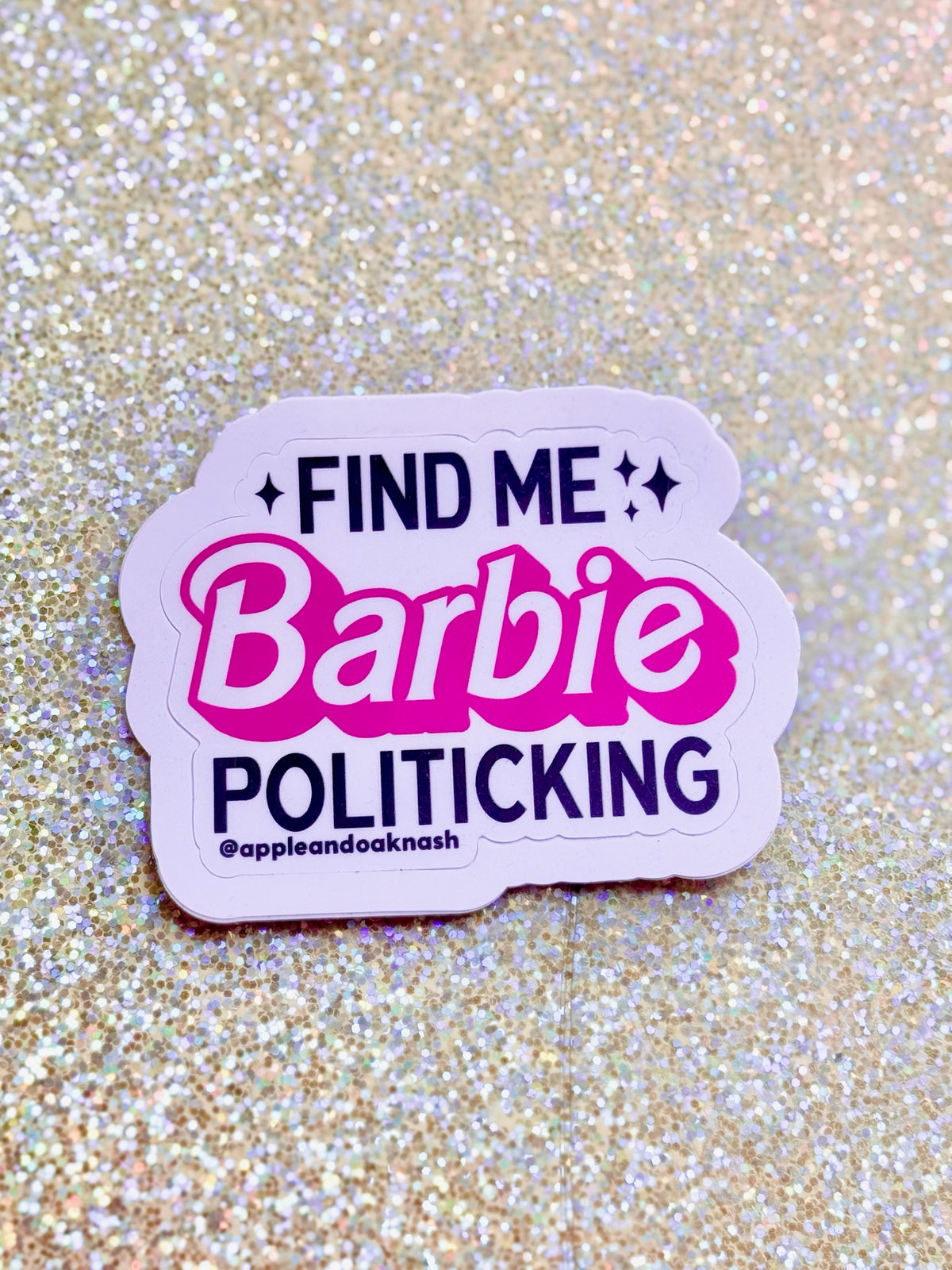 find me barbie politicking sticker