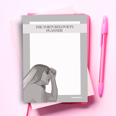 the tortured poets planner notepad