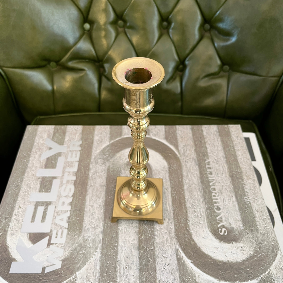vintage brass candle holder