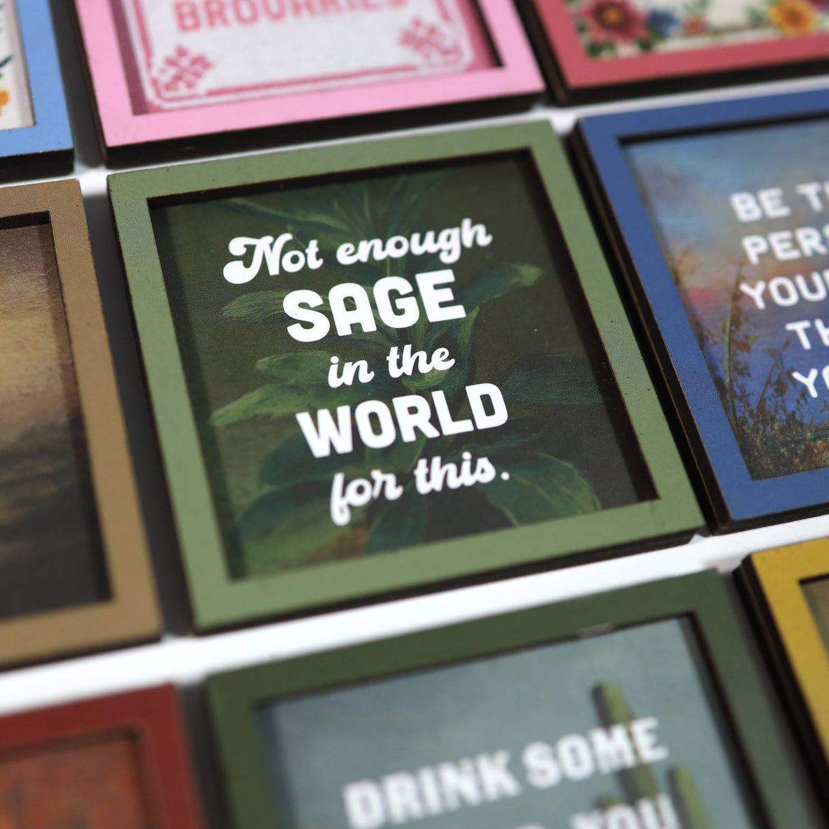 not enough sage - funny wooden magnet