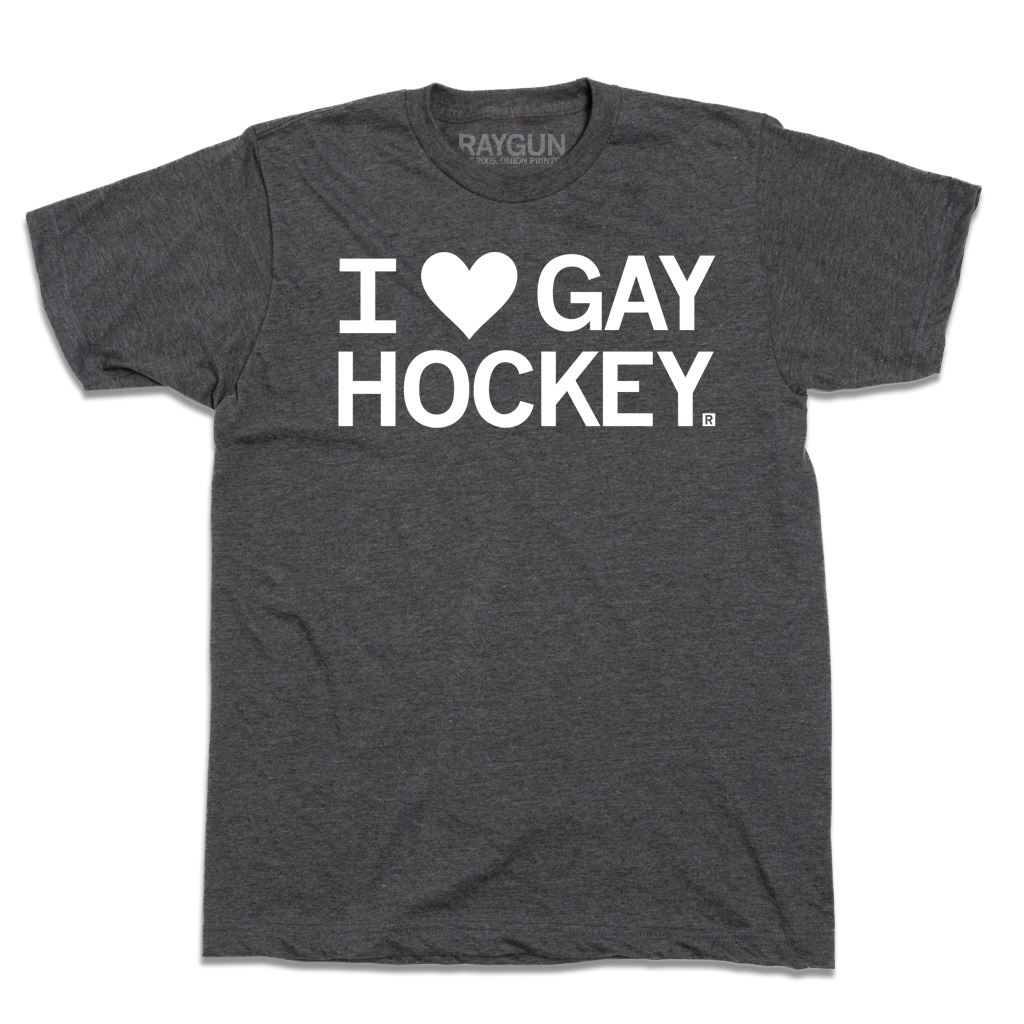 i heart gay hockey tshirt
