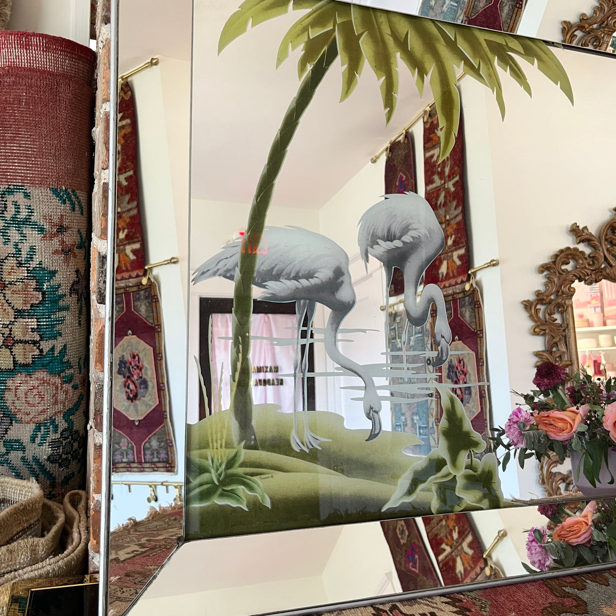 1950’s turner print mirror {pick up only}