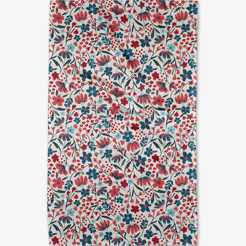 summer bloom tea towel