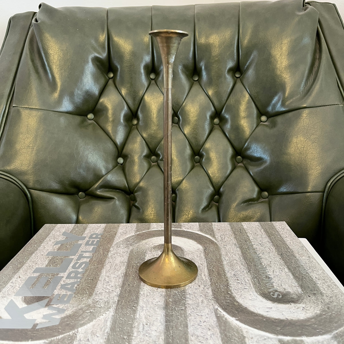 vintage brass candle holder