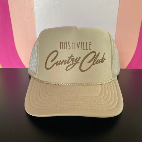 nashville cuntry club trucker hat