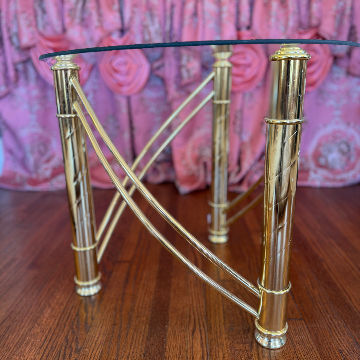 vintage golden mid century modern side table