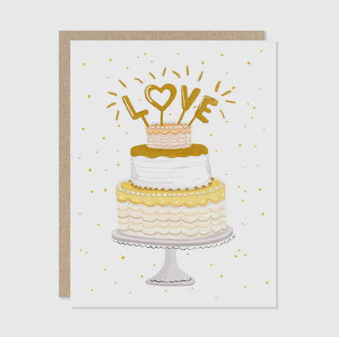love {wedding cake} card