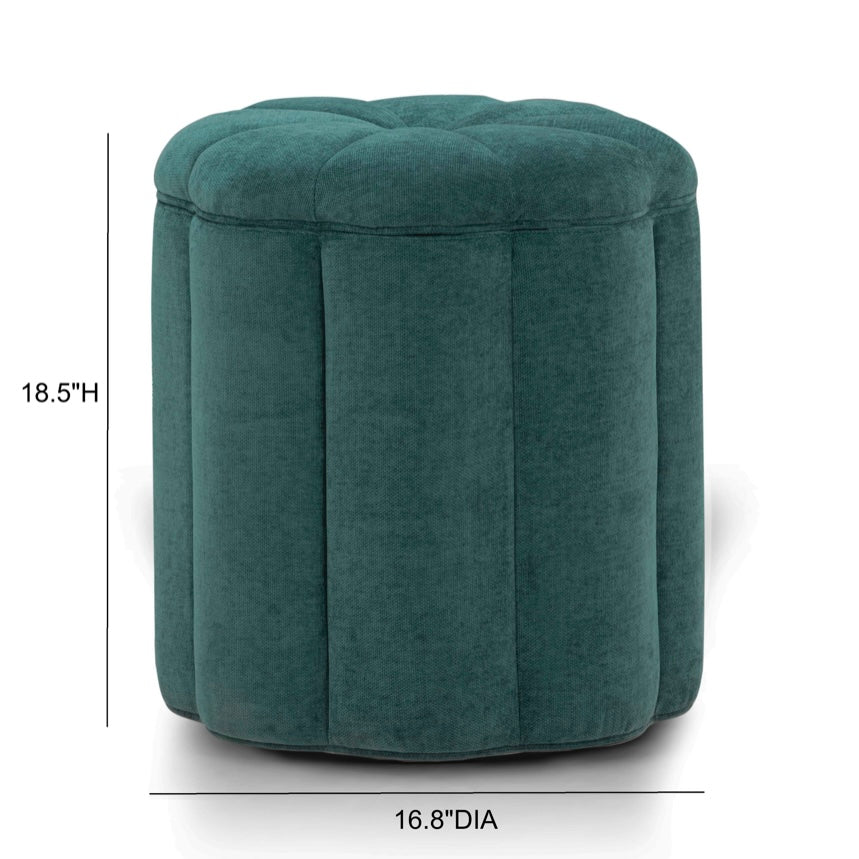 fleur {peacock} velvet storage ottoman