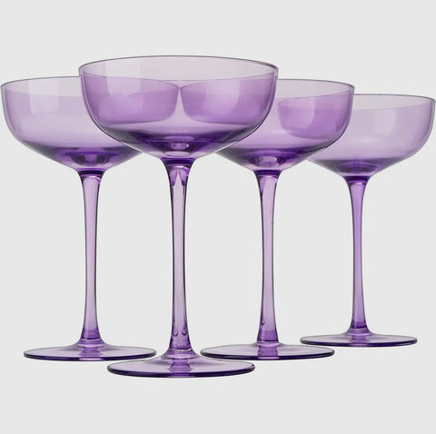 colored coupe {set of 4} assorted colors