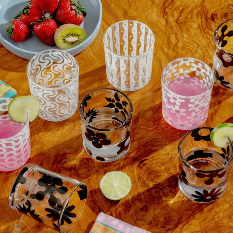 groovy glasses {set of 4}