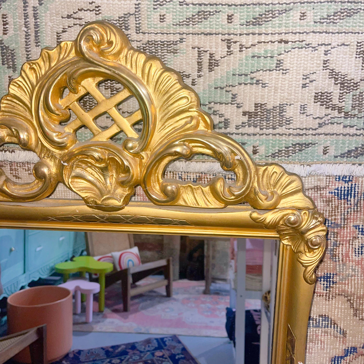 rococo style vintage mirror