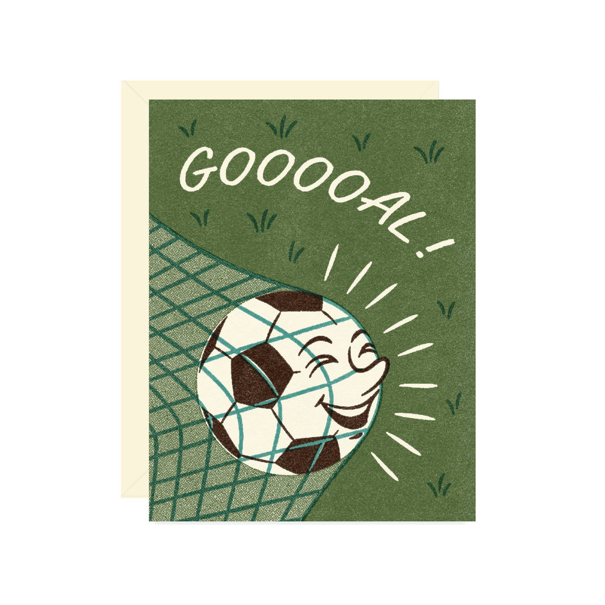 soccer goal congrats card