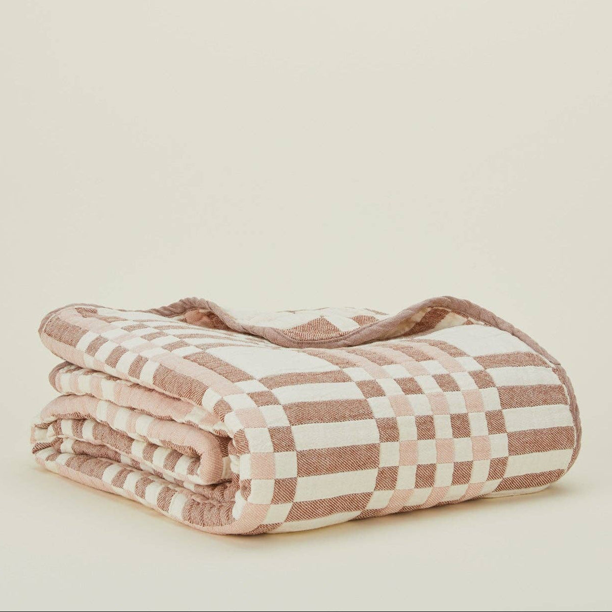 plaid {blush/terracotta} blanket