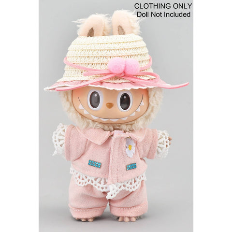 labubu pink 3pc outfit {lace & rhinestones}