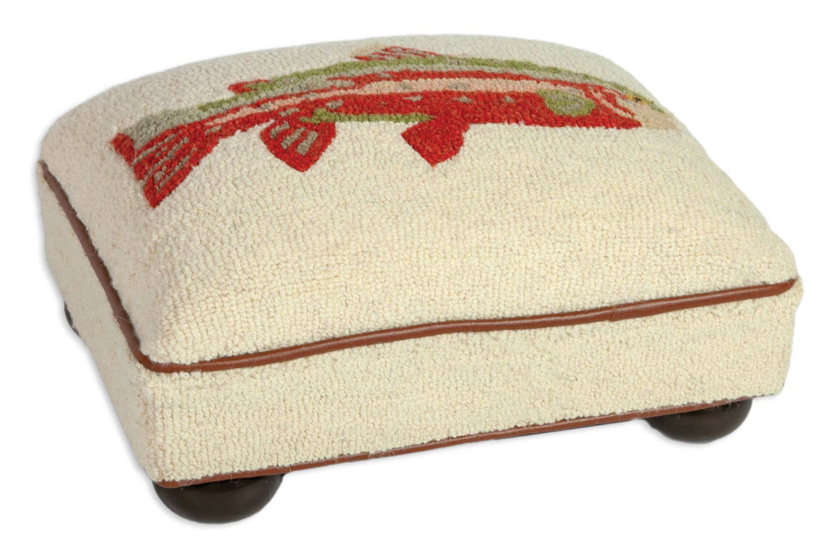summer trout fish foot stool