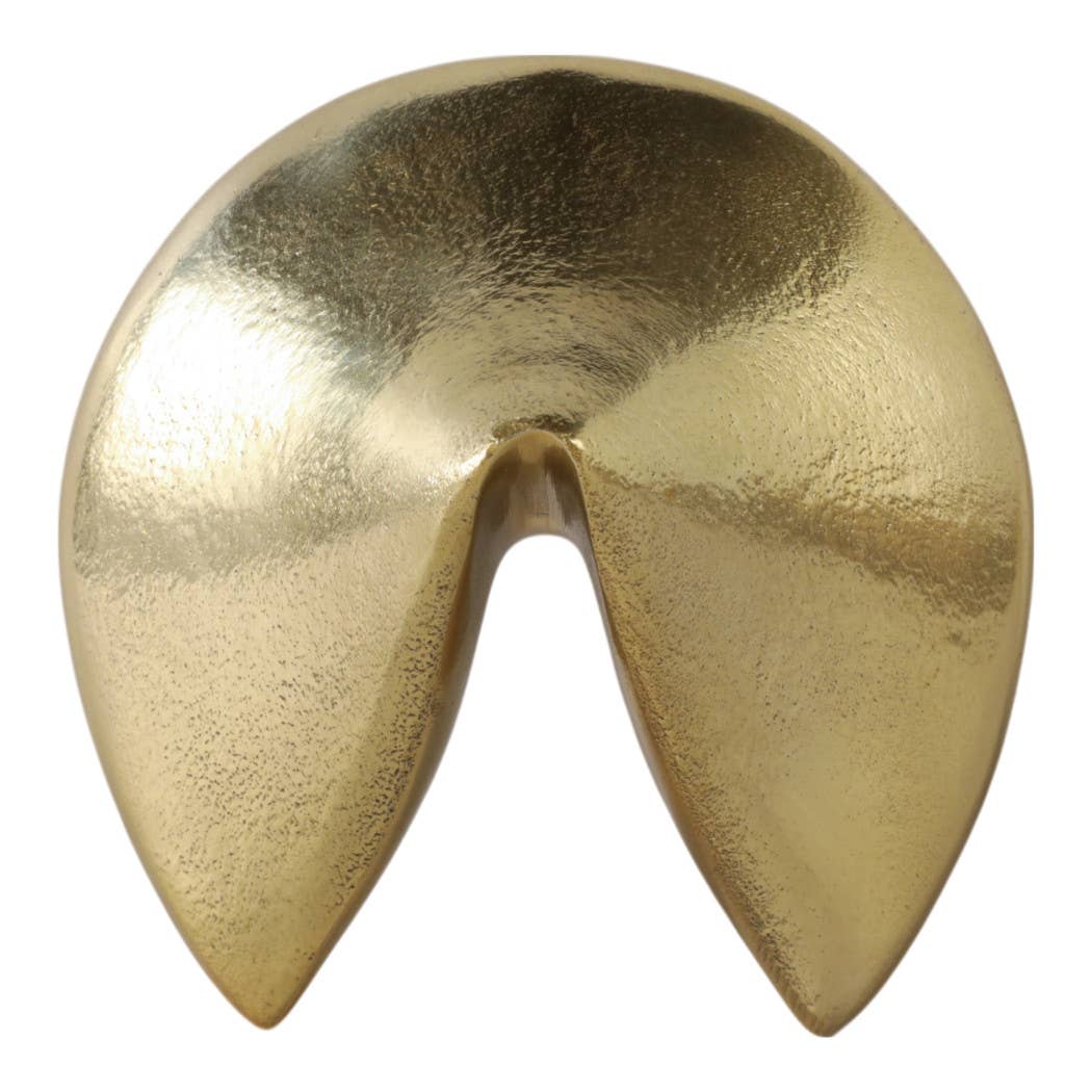 metal fortune cookie decorative figurine