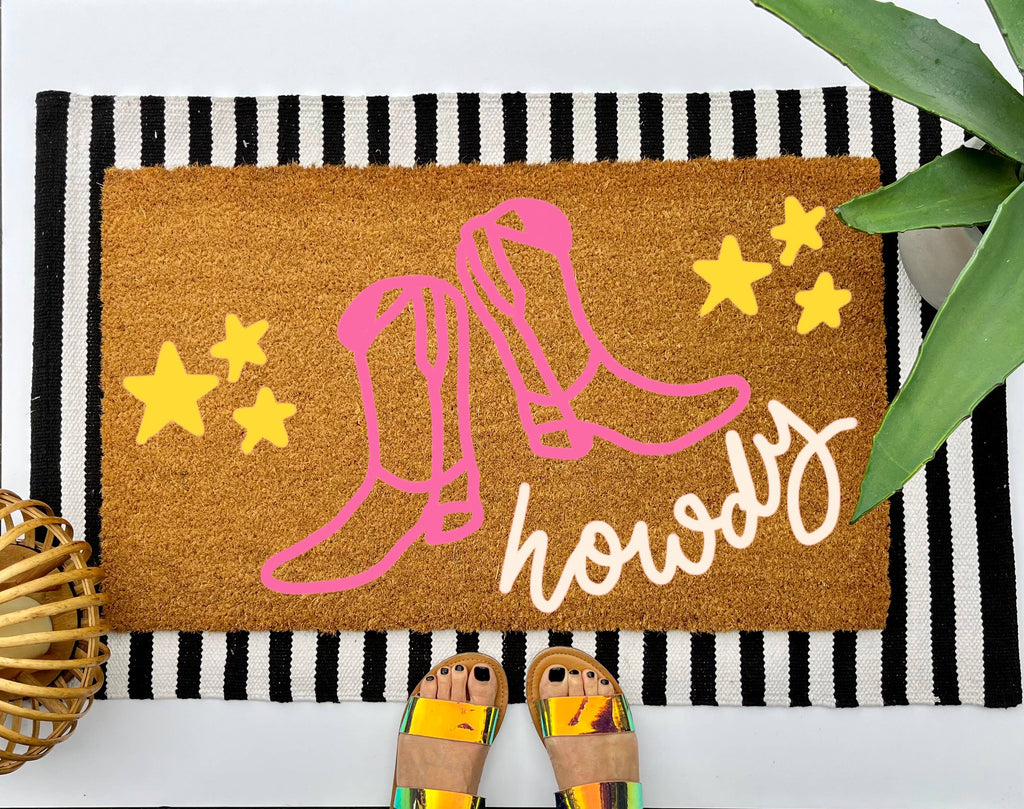 howdy {boots} doormat