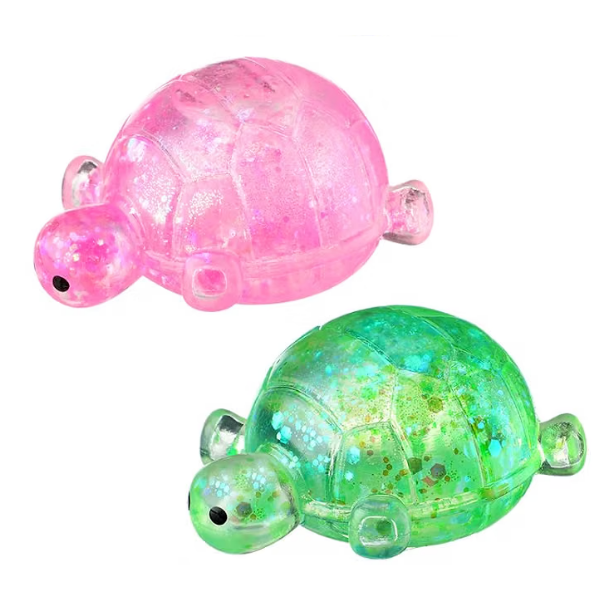mini glittery turtle squishers
